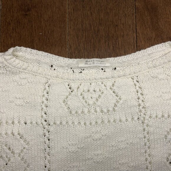 Unique! Handmade Crochet Short Sleeve Shirt Size Small - Picture 3 of 7